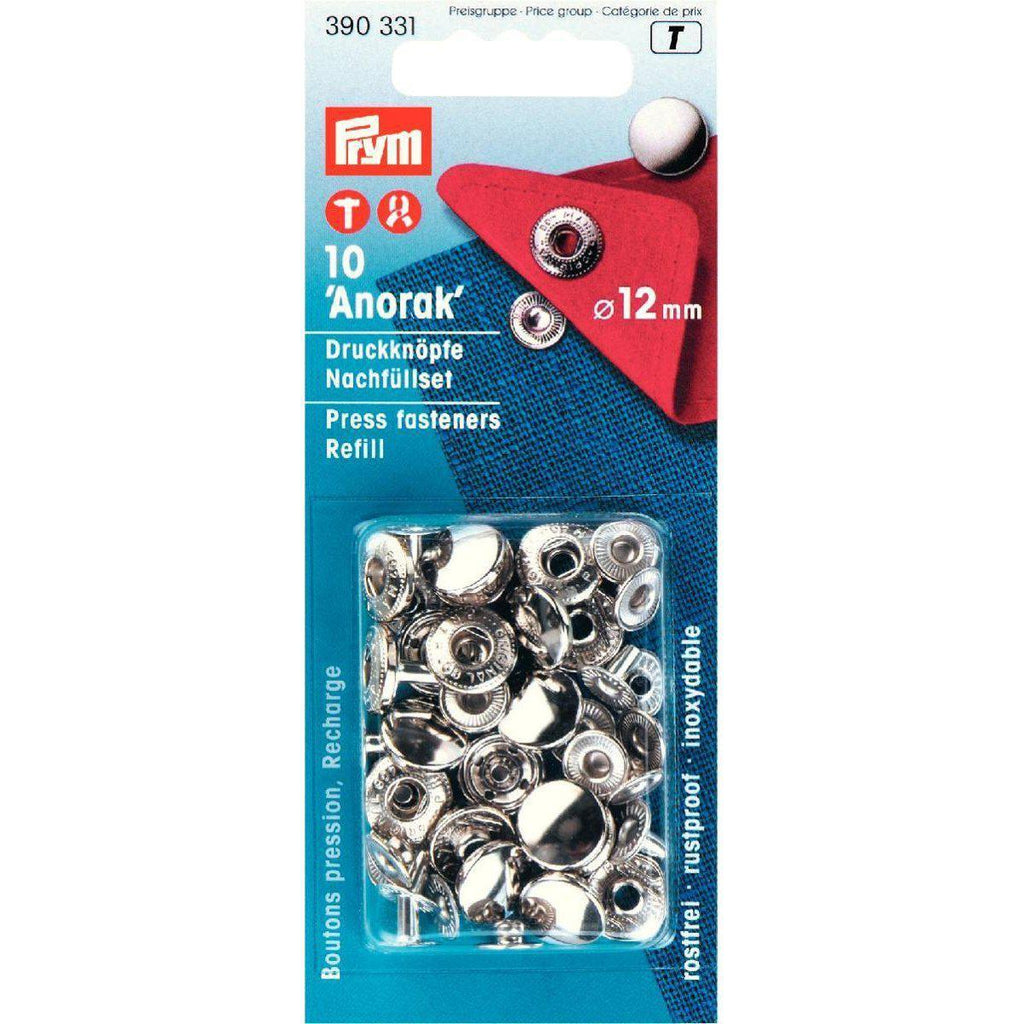 Prym Drukknopen Anorak - 12mm - Zilver-Fournituren.nl